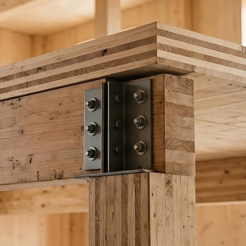 Solid wood construction detail