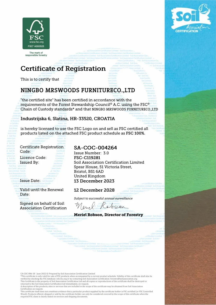 MrsWoods FSC certificate 1