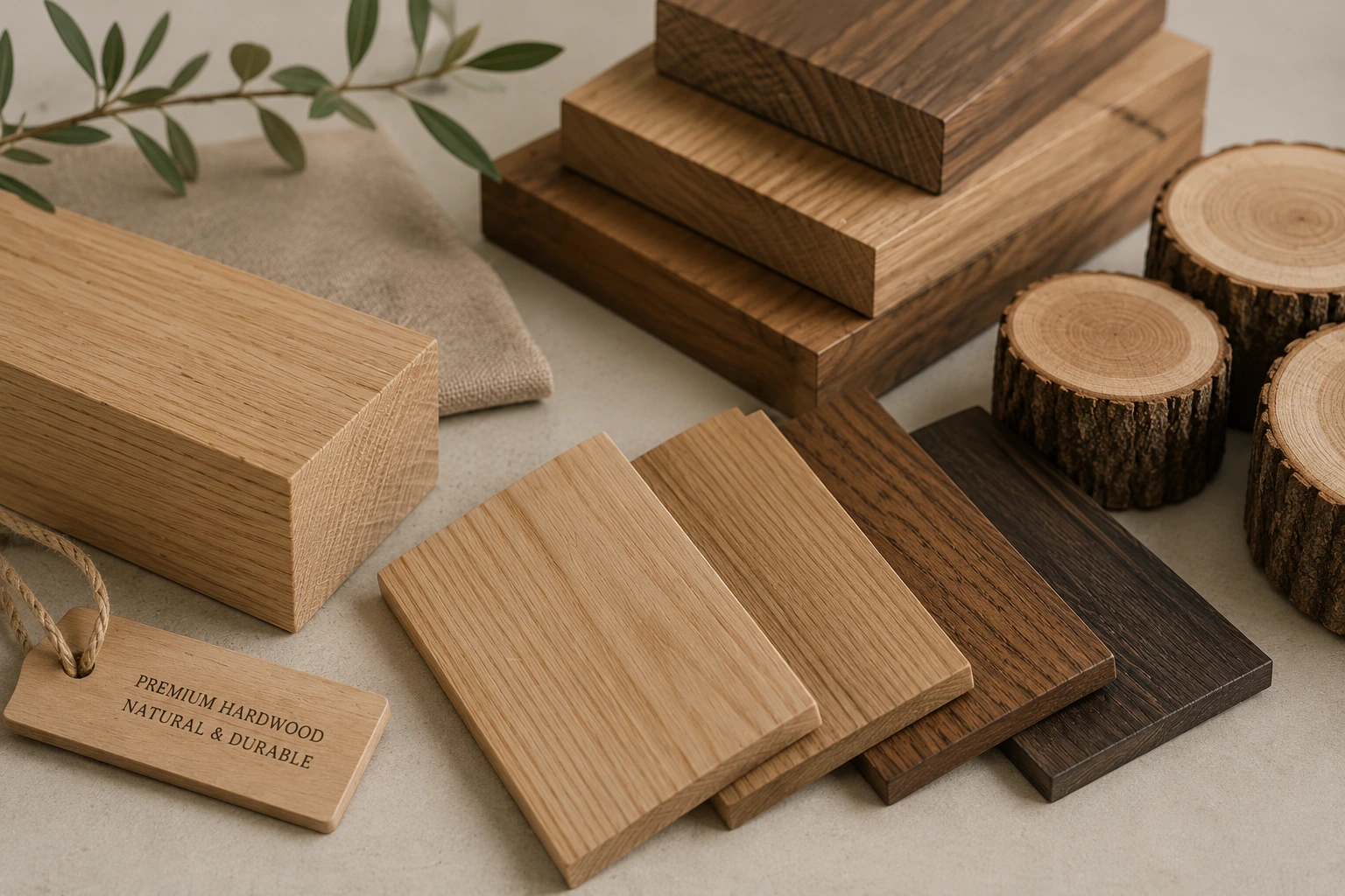 Premium hardwood selection
