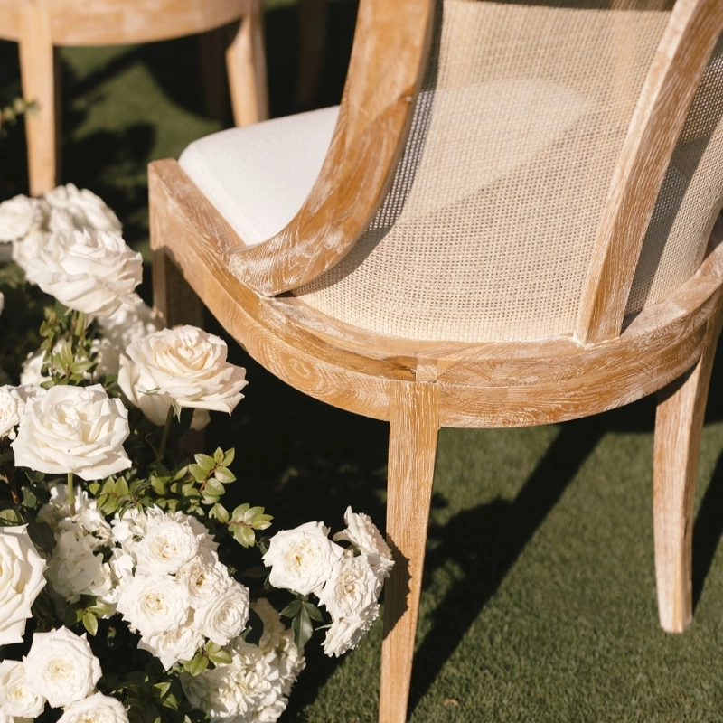 Cross Back Wood Event Dining Chair